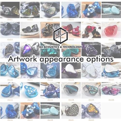 GS AUDIO Artwork Appearance Options Customized Earphone Appearance Shell Panel with Beautiful IEM