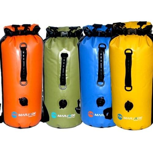30L Drifting Waterproof Dry Bag With Air Nozzle Foldable Outdoor Swimming Storage Bag Dry Wet Separation PVC Frosted Dry Bag