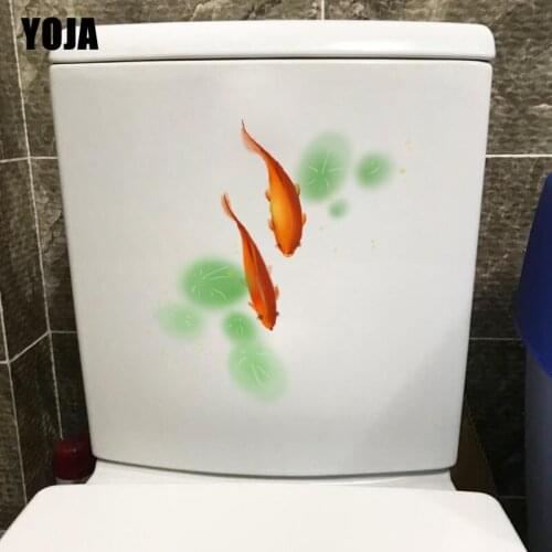 YOJA 19.2*22.2CM Fish In Water Wall Sticker BedRoom Home Decor Toilet Decal T3-0787