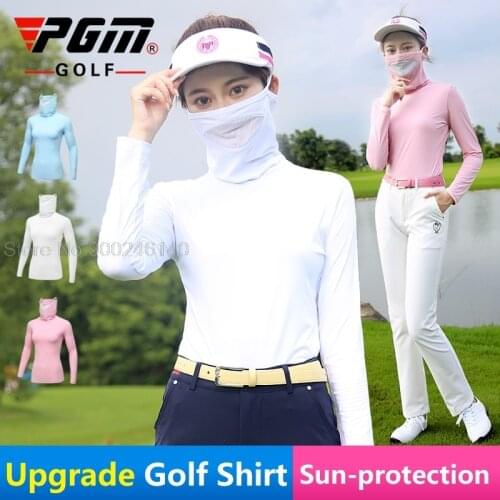 Womens Shirts Golf Clothing Summer Ladies Tops Ice Silk Sunscreen Bottoming Cool Long Sleeved Shirt Outdoor Sports Team Clothes
