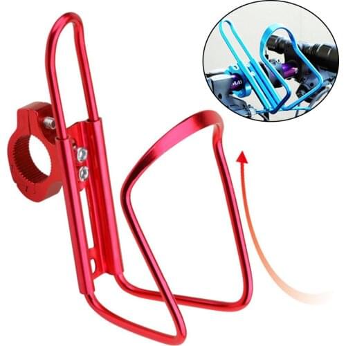 Dropship 1pc Aluminum Mountain Bicycle Double Water Bottle Holder Cage Rack Cycling Drinks Holder Outdoor Riding Drink Holder