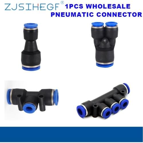 1PCS Quick Fitting Coupling Gas Pipe Plastic Connector PG PW PEG PKG-4 6 8 10 12mm Reduced Diameter Pneumatic Tube