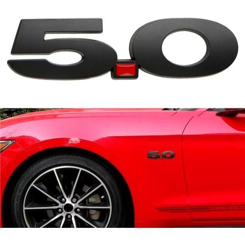1pc Universal 3D 5.0 Logo Sticker Emblem for Ford Mustang 15-17 Car Body Side Fender Badge Decal Decoration Trim Car Exterior