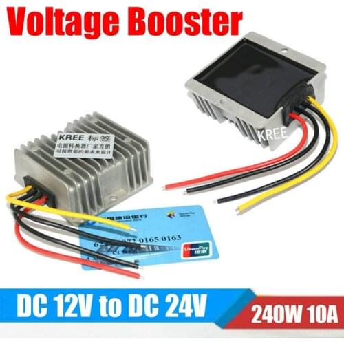 12V to 24V 10A Step-up boost module DC-DC Voltage booster 12V to 24V 240W Car power converter transformer adapter