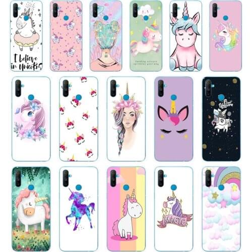 137FG Fat Unicorn On Rainbow Jetpack gift Soft Silicone Tpu Cover phone Case for OPPO A5S A7 AX7 A5 A9 2020 Reslme C3