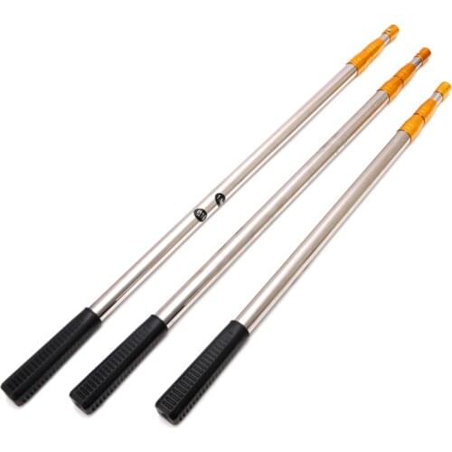 2021 New 1.5/1.7/1.9m Head Ring Prong Harpoon Spear Rod Fish Dip Net Telescopic Bar