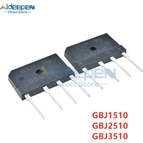 5Pcs/lot GBJ3510 GBJ2510 GBJ1510 Diode Bridge Rectifier GBJ-1000V-15A/25A/35A Bridge Rectifier 4 Pin New Original