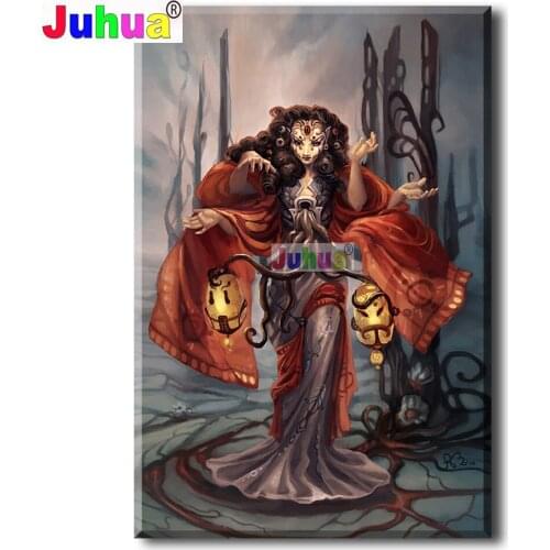 5D DIY Diamond Painting Demon Queen Series Handicraft Full Square Drill Diamond Embroidery Gothic Vampire Halloween Gift