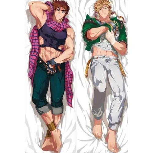 Anime JoJs Bizarre Adventure Throw Pillow Cover Hugging Body Pillowcase Fujoshi BL Male Dakimakura Pillow Case