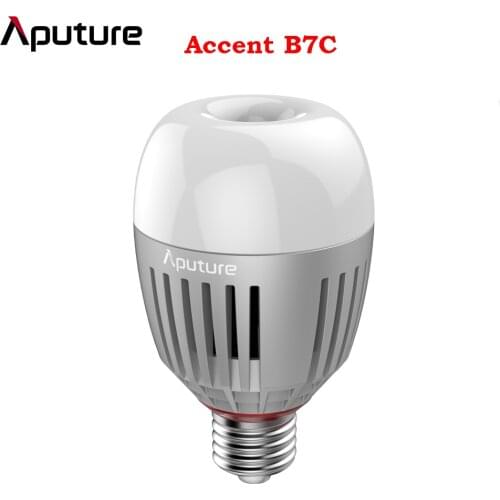 Aputure B7C 7W RGBWW LED Smart Bulb Photography lights 2000K-10000K Adjustable 0-100% Stepless Dimming App Control Multip