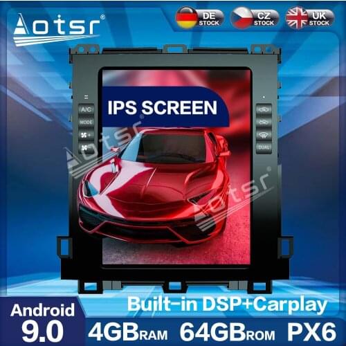 Aorts Tesla PX6 Android 9.0 64G CARPLAY Car Radio Player For Toyota Land Cruiser Prado For Lexus GX470 2002+ Car GPS Navigation