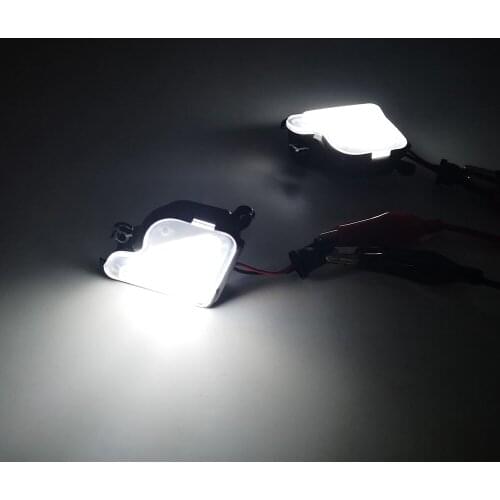 2Pcs for Skoda Octavia Mk2 Mk3 5E 2012-2019 1Z Phase 2 Superb 2008-2019 6000K White LED Under Side Mirror Light Puddle Lamp