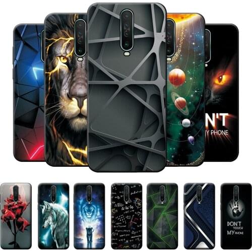 For Xiaomi POCO X2 Case Animal Case Xiaomi POCO X2 Soft TPU Silicone Phone Case For Xiaomi POCO X2 POCOX2 Cover Fundas Geometric