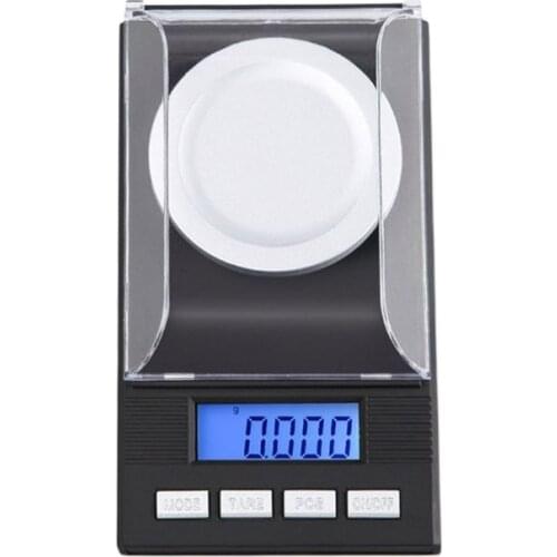 Digital Milligram Scale 10g/ 0.001g Portable Jewelry Scale LCD Backlit Tare Micro Scale for Powder Medicine Gold Gem KX4B
