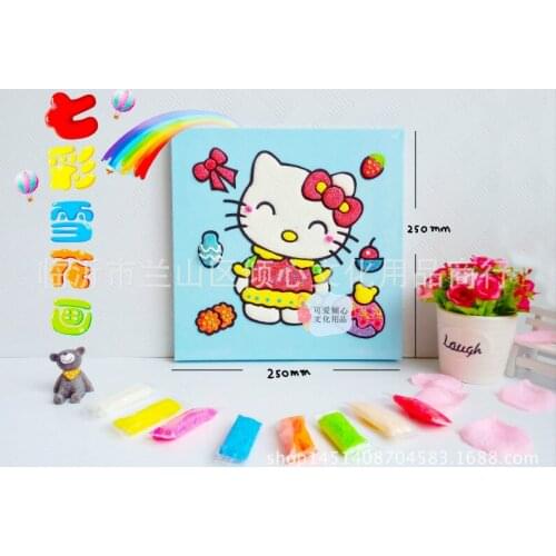 Childrens colorful snowflake mud painting set EVA stickers childrens handmade educational toys for children