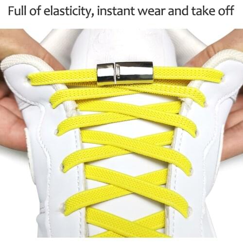 New Elastic No Tie Shoelaces Magnetic Lock Quick No Tie Shoe Laces Kids Adult Unisex Shoelace Sneakers Shoe Laces Strings
