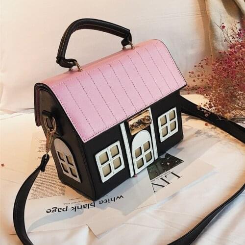 Personality House Shaped Leather Women Handbags Fashion Creative Girl Messenger Crossbody Bag Shoulder Bag Bolsa Feminina