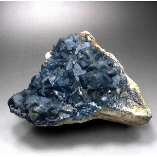 2317g Blue Fluorite Cluster with Barite - crystals and stones healing Mineral specimen Home Decor feng shui decoration