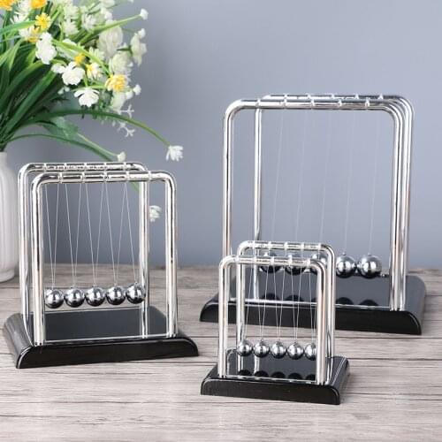 Extra Large Size Newtons Cradle Metal Pendulum Ball School Teaching Supplies Physics Science Pendulum Desk Table Decor Gifts