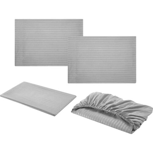 Bedding Linen Kit Queen Size Bed Flat Sheet Fitted Sheet Pillow Shams