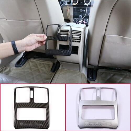Carbon Fiber Style Rear Air Condition Vent Outlet Frame Cover Trim For Mercedes Benz GLK 300 260 350 Car Accessories