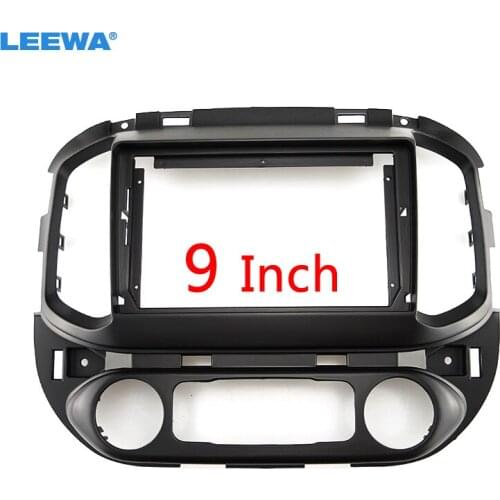 LEEWA Car Audio 9" Big Screen Fascia Frame Adapter For Chevrolet Colorado GMC Cayon 2Din Dash Fitting Panel Frame Kit #CA6636