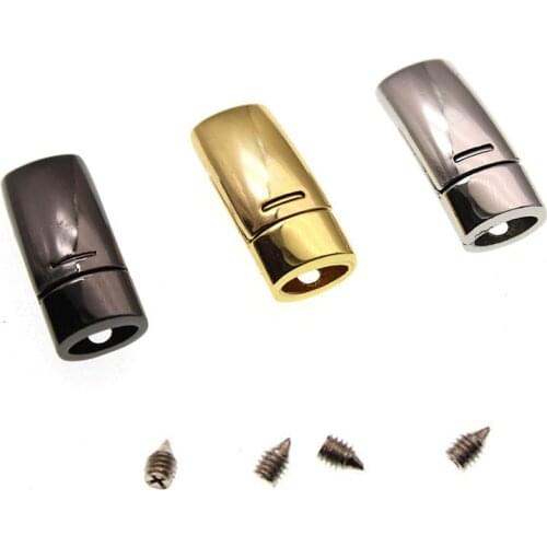 Magnetic Clasps fits 7x2mm Flat Leather Cord Bracelet Connectors for DIY Jewelry Making,Shoelace Buckle,Lazy Shoe Laces Buckle