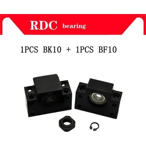 High quality BK10 BF10 Set : 1 pc of BK10 and 1 pc BF10 for SFU1204 Ball Screw End Support CNC parts BK/BF10 Free Shipping