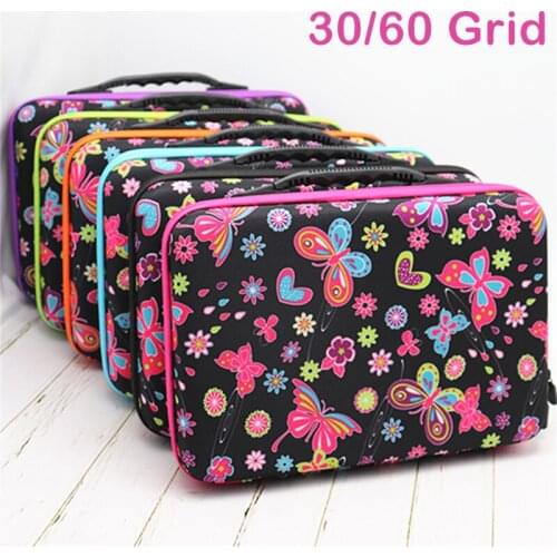 New 5D DIY Diamond Painting Butterfly Storage Box Kits 30/60 Grids with Diamond Paint Accessories Tools for Diamond Embroidery