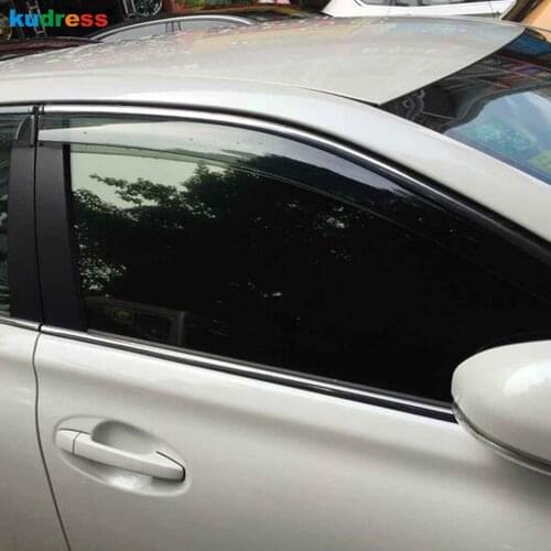For KIA Sportage 2017 2018 Car Window Visor Door Rain Sun Shield Side Windows Cover Trim Auto Accessories