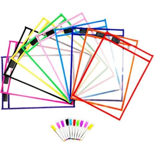 2 Sets Transparent Dry Brush Bag Kids Drawing Board DIY Painting Coloring Learning Educational Toys Writing For Children Gift