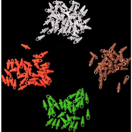 Shaddock 100Pcs Boilie Screw Fishing Plastic Screw Swivel Chod Rigs Terminal Tackle Bait Holder Carp Fishing Accessories