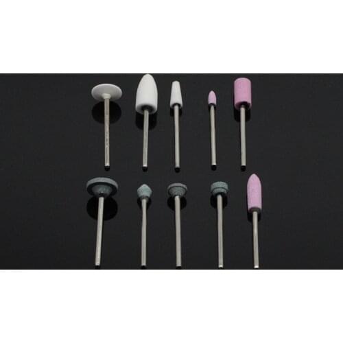 2.35mm Dental Diamond Point Polisher Drill Bur Gravel Ceramic Thick Mounted Burs Dentistry Lab Supplies