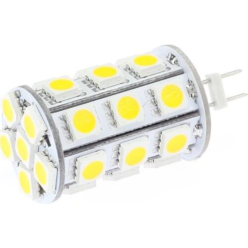 Led Bulb G4 12V/24V 27LED 5050 SMD Super Bright Boat Bulb Dimmable High Power Small Bulb Warm White/White 1pcs/lot