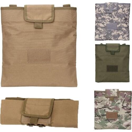 Tactical Molle Magazine Pouch Foldable Dump Drop Pouch AR15 Airsoft Military Protable Ammo Mag Recovery Bag Hunting Accessories