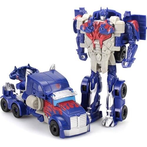 12cm Transformers Robot Kit Toys Transformer 2 in 1 one Step Deformation Optimus Hornets Model Deformed Car Toy for Boy Gift