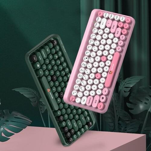 Computer External Wireless Keyboard and Mouse Set Silent Mute Cute Bluetooth Keyboard