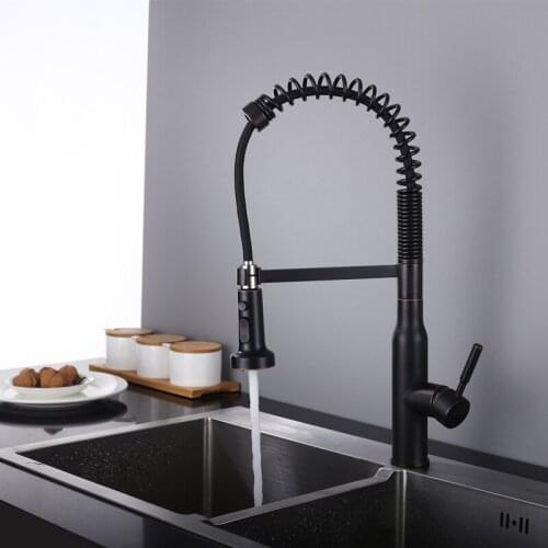 Top quality brass Oil Rubbed Bronze kitchen sink faucet ORB Multi-function cold hot mixer kitchen faucet with spray