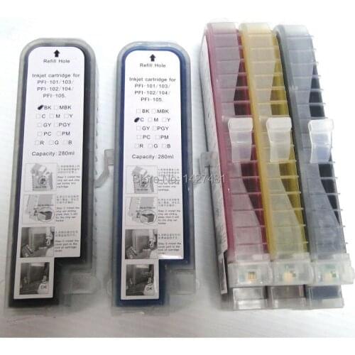 YOTAT refill cartridge PFI102 PFI-102 for Canon image PROGRAF iPF750 iPF605 iPF750MFP iPF7654MFP iPF610 with 2set chip