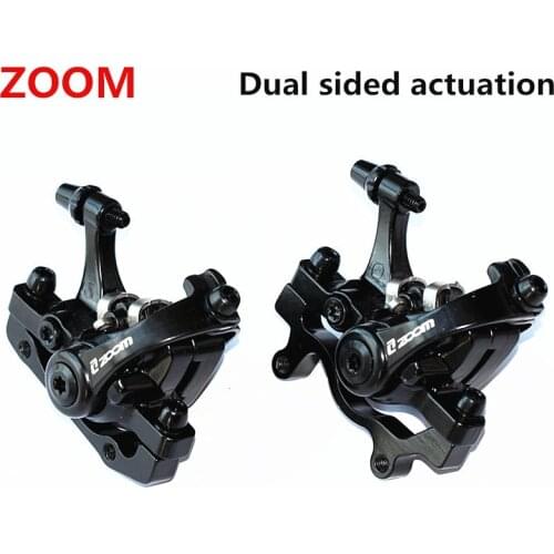 ZOOM DB680 Aluminum Alloy Bicycle Rear Disc Brake Black Mountain Bike Mechanical Caliper Disc Brakes Cycling Double Brake