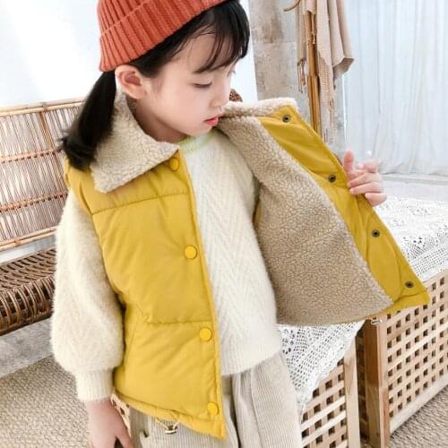 Winter Childrens Down Cotton Vest 2021 New Boys and Girls WaistCoat Cashmere Kids Warm Vest Boys Vest