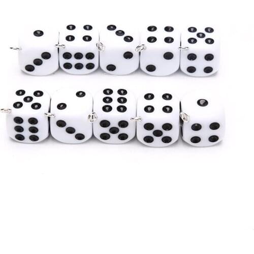 10pcs Dice Charms Pendants DIY Jewelry Making for Bracelet Earring Key Chains Pendants Charms Handmade Making Accessories