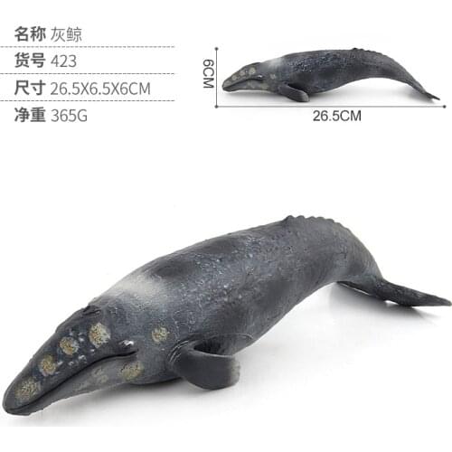 2020 New Arrivals Sea Life Simulation Animal Model WHALE Gray Whale Action Toys Figures Kids Educational Collection Xmas Gift