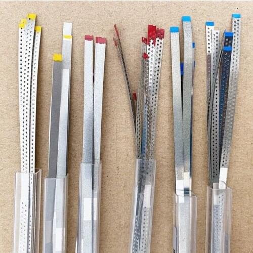 50pcs/Lot Dental Polishing Sand Strips Single Side Diamond Sanding Surface Medium/Fine/Extra Fine