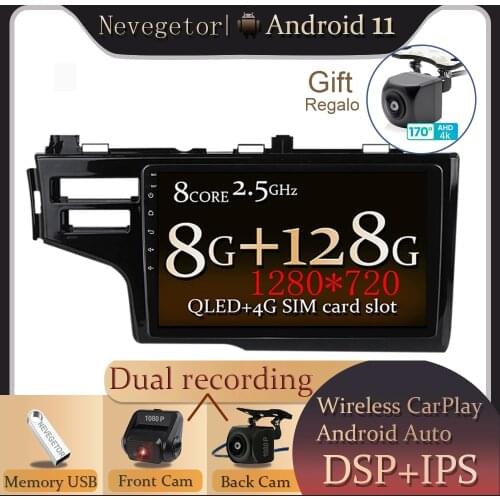 Android 11 For Honda Jazz 3 2015-2020 Fit 3 GP GK 2013-2020 hand driver Car Radio Multimedia Video Player Navigation GPS no 2din