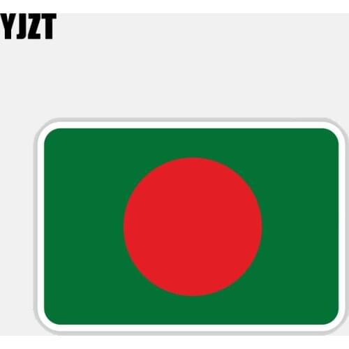YJZT 11.3CM*7.5CM Car Styling Bangladesh Flag Sticker Helmet Decal Car Sticker 6-2817
