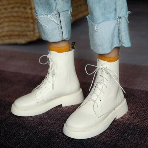 QZYERAI black beige Riding boots Genuine leather Female boots Womens boots Head layer cowhide Womens shoes shoes 34-39