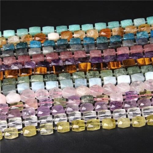 12*16mm Natural Genuine Beads Irregular Labradorite Aquamarine Quartz Energy Beads For Jewelry Making Bracelet Necklace DIY