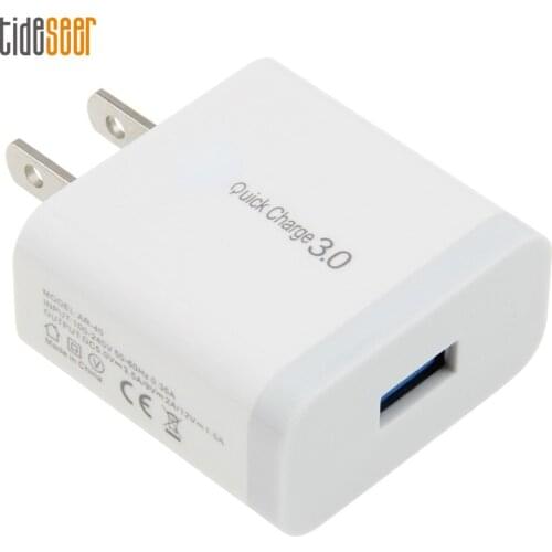 Quick Charge 3.0 USB Phone Charger Wall Travel Adapter QC3.0 Universal for iPhone Xiaomi Nokia Huawei Samsung US Plug 100pcs