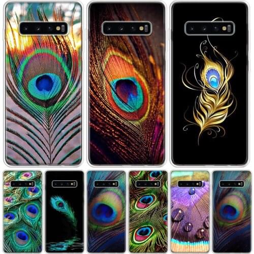 Bird Peacock feather Phone Case For Samsung Galaxy A50 A70 A30S A51 A71 A10 A20E A40 A90 A20S M30S A6 A7 A8 A9 Plus Coque